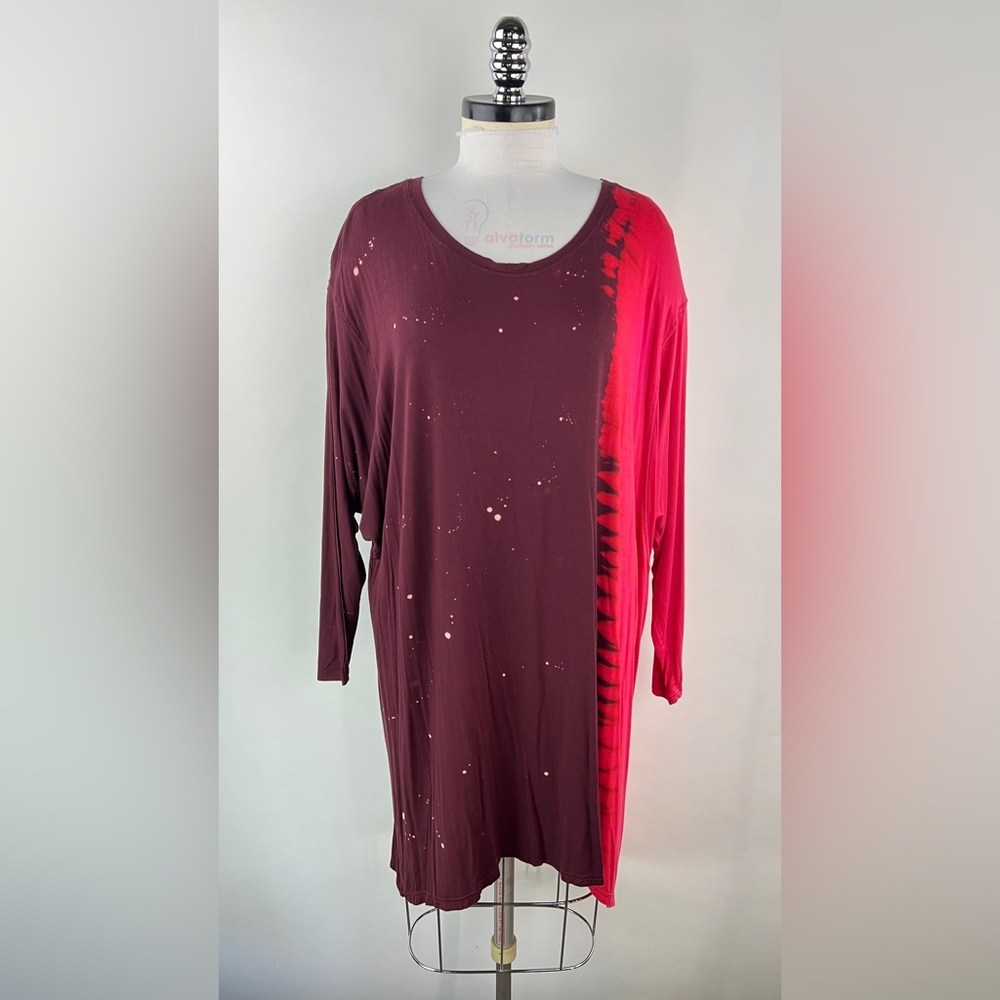 💚 3198. Oversized Stretchy Jersey Tunic Dress
